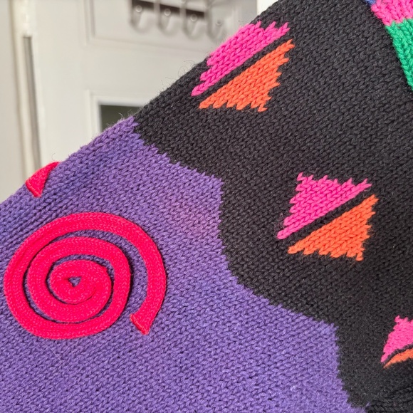 Vintage Colorful Knit Pullover Sweater Rafaella - Picture 4 of 5